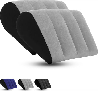 Prosixtoy Portable Wedge Pillow Inflatable Cushion - Body Positioners Lightweight Wedge Pillow for Sleeping, Leg Elevation, Use in Bed, Travel, Camping, Fast Inflating Deflation (Grey)