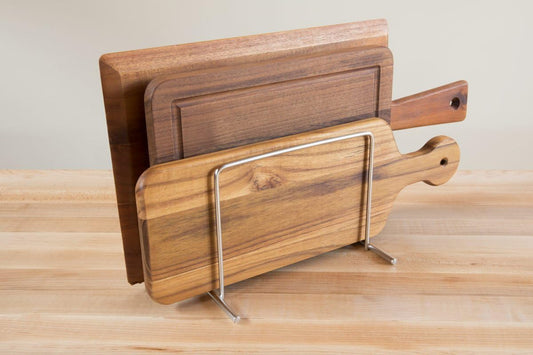 Commercial Cutting Board Rack, Fits 1" Thick Baking Pans and Sheets for Organizer - NSF Stainless Steel, Holds 6 Boards
