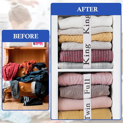 zjdbset 20 Pieces Bed Sheet Organizer Bands Bed Sheet Keepers Closet Organization Elastic Linen Labels for Bed Sheet Sets(Queen,King,Full,Twin)