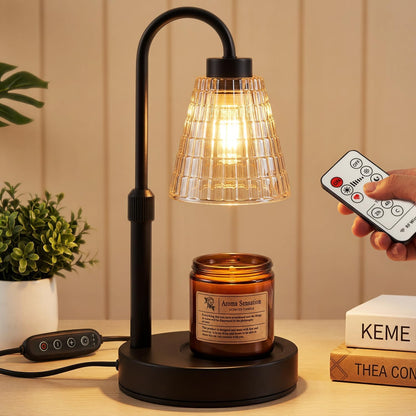 Candle Warmer Lamp with Timer Dimmer,2 Bulbs, Round