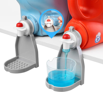 Detergent Cup Holder Set of 2, Besuerte Tidy Cup Laundry Detergent Drip Catcher Leak for Laundry Room Durable- No-Fall, No Drips or Spills【Grey】