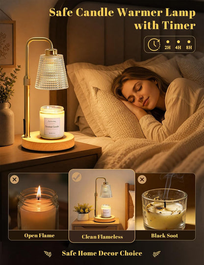 Candle Warmer Lamp with Timer, Birthday Gifts for Women, Ideal Fall Decor