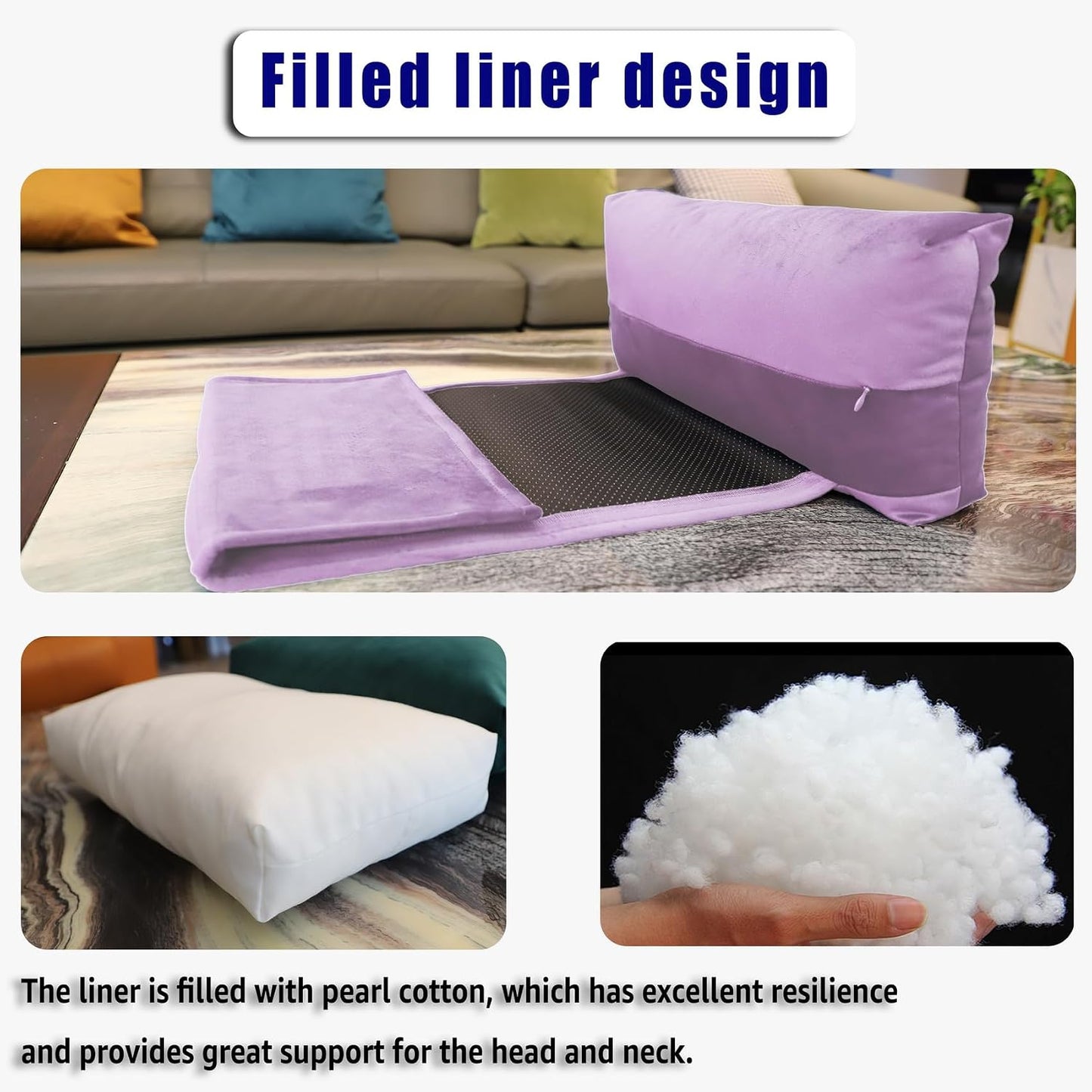 Adjustable Headrest Pillow for Recliners and Armchairs - Non-Slip Velvet Cushion for Neck Support and Pain Relief (Gray)