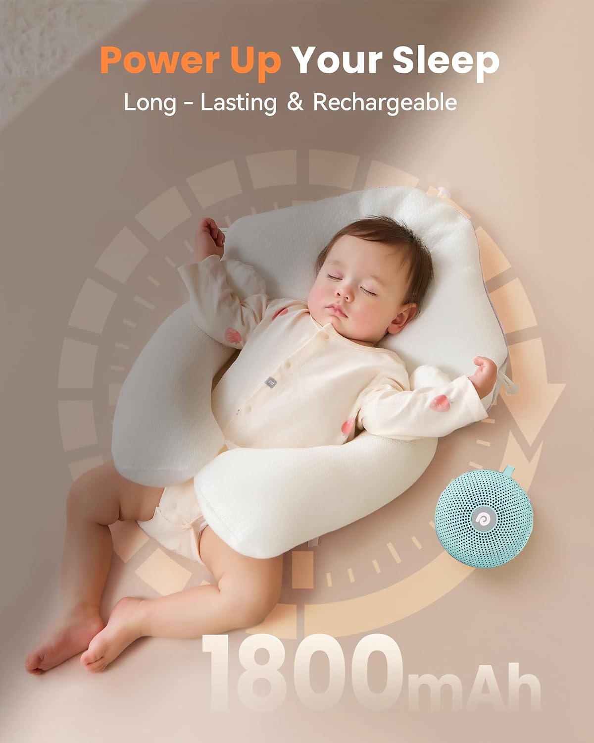 Dreamegg White Noise Machine - Portable Sound Machine for Baby Adult, Features Powerful Battery, 21 Soothing Sound, Noise Canceling for Office & Sleeping, Sound Therapy for Home, Travel(2Light Blue)