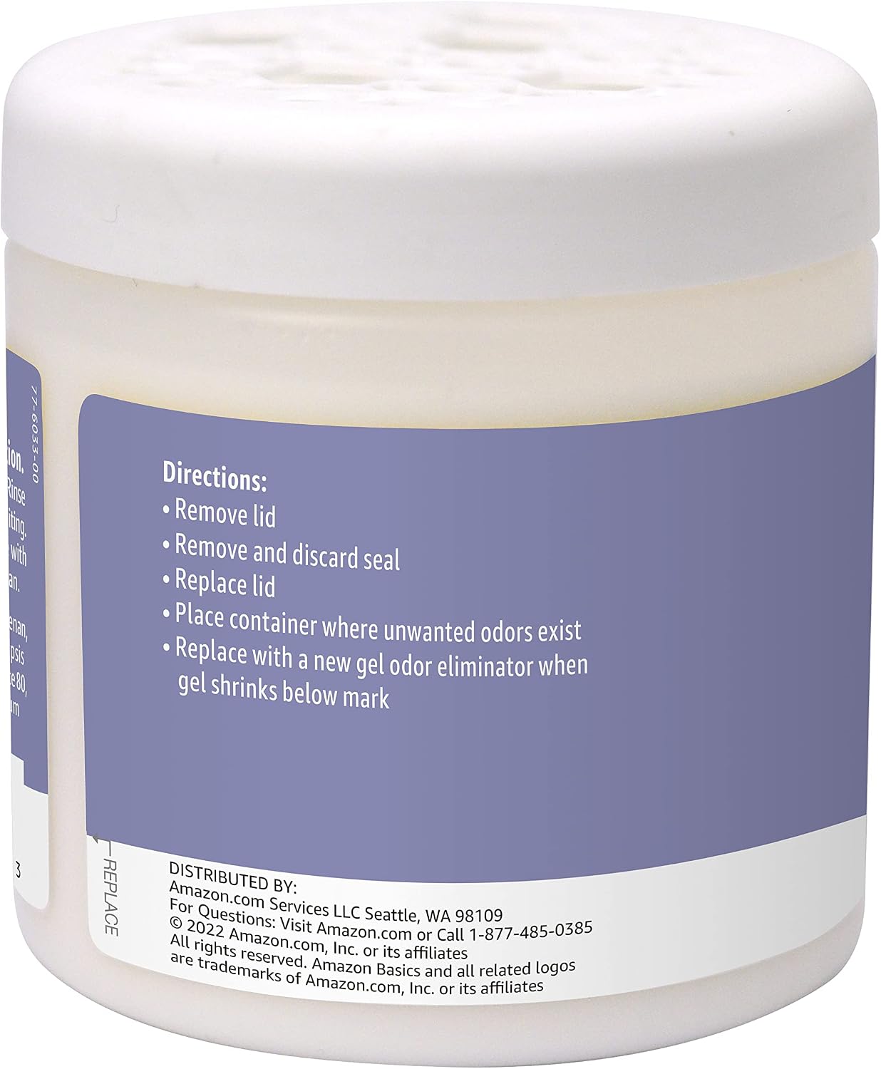 Amazon Basics Gel Odor Eliminator, Activated Charcoal, Fragrance Free, 17 Oz, 1-Pack