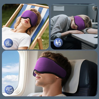 Sleep Mask with Bluetooth 5.4 Headphones, Removable 3D Eye Cups, Timing Sleeping Headphones for Side Sleepers, Wireless Music Eye Mask Speakers for Men, Women, Tech Gifts, Pink
