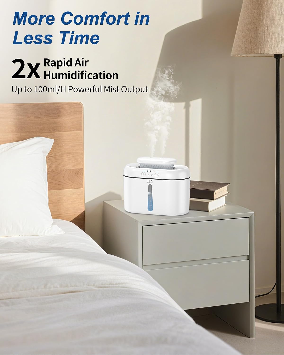 SZO Plant Humidifier Indoor, 2.5L Humidifiers for Bedroom