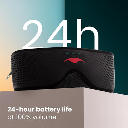 Manta Sound Sleep Mask – Bluetooth® Sleep Mask with 24-Hour Battery Life | Ultra-Thin Headphones for Sleep, Travel, Naps and Shift Work