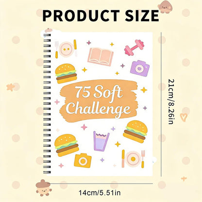 75-Day Soft Challenge Journal Daily Wellness Planner with Rainbow Pages Wellness & Habit Trackers Fitness Self-Care and Goal Tracker