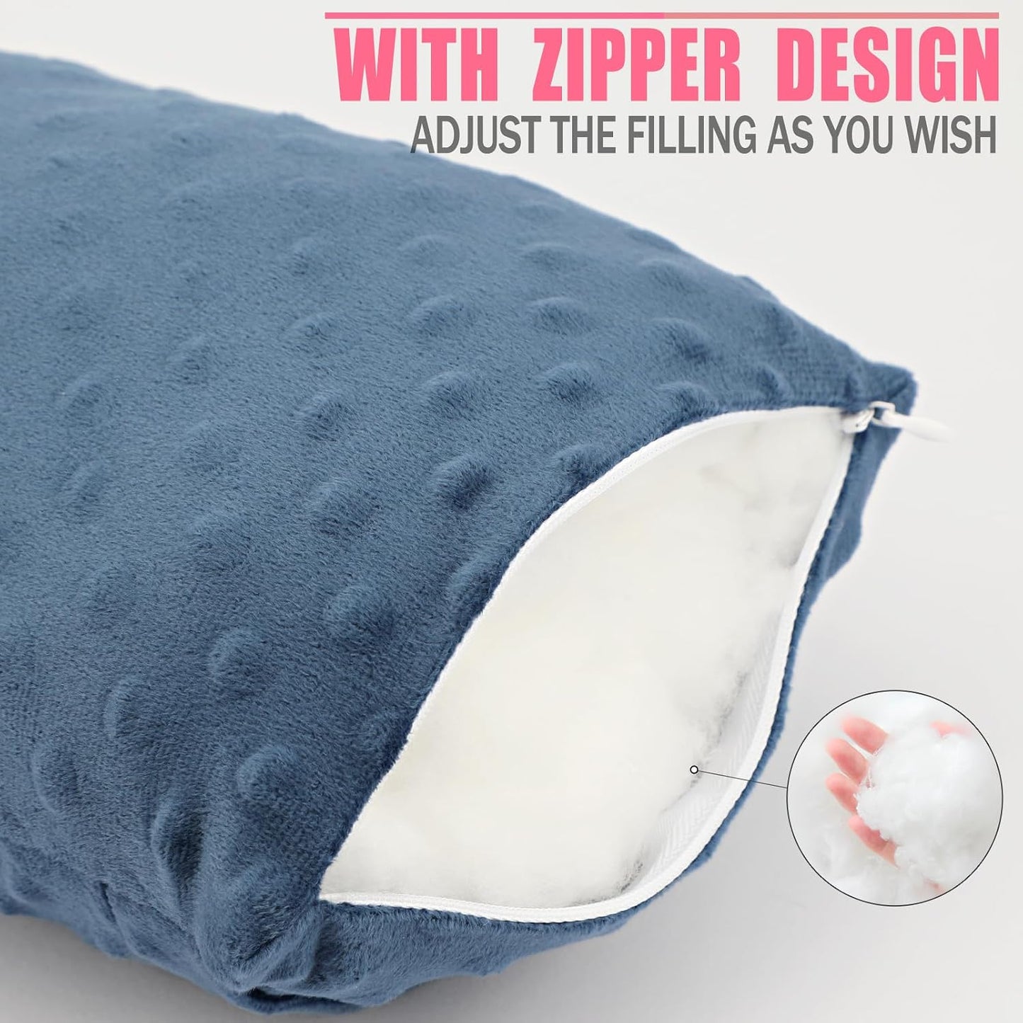 Small Knee Pillow for Side Sleepers, Soft Leg Pillows Relief from Knees, Sciatica, Hips, Joints Between Legs, Back Pain When Side Sleeping, Leg Alignment Knee Support Pillow, Minky Dot Black