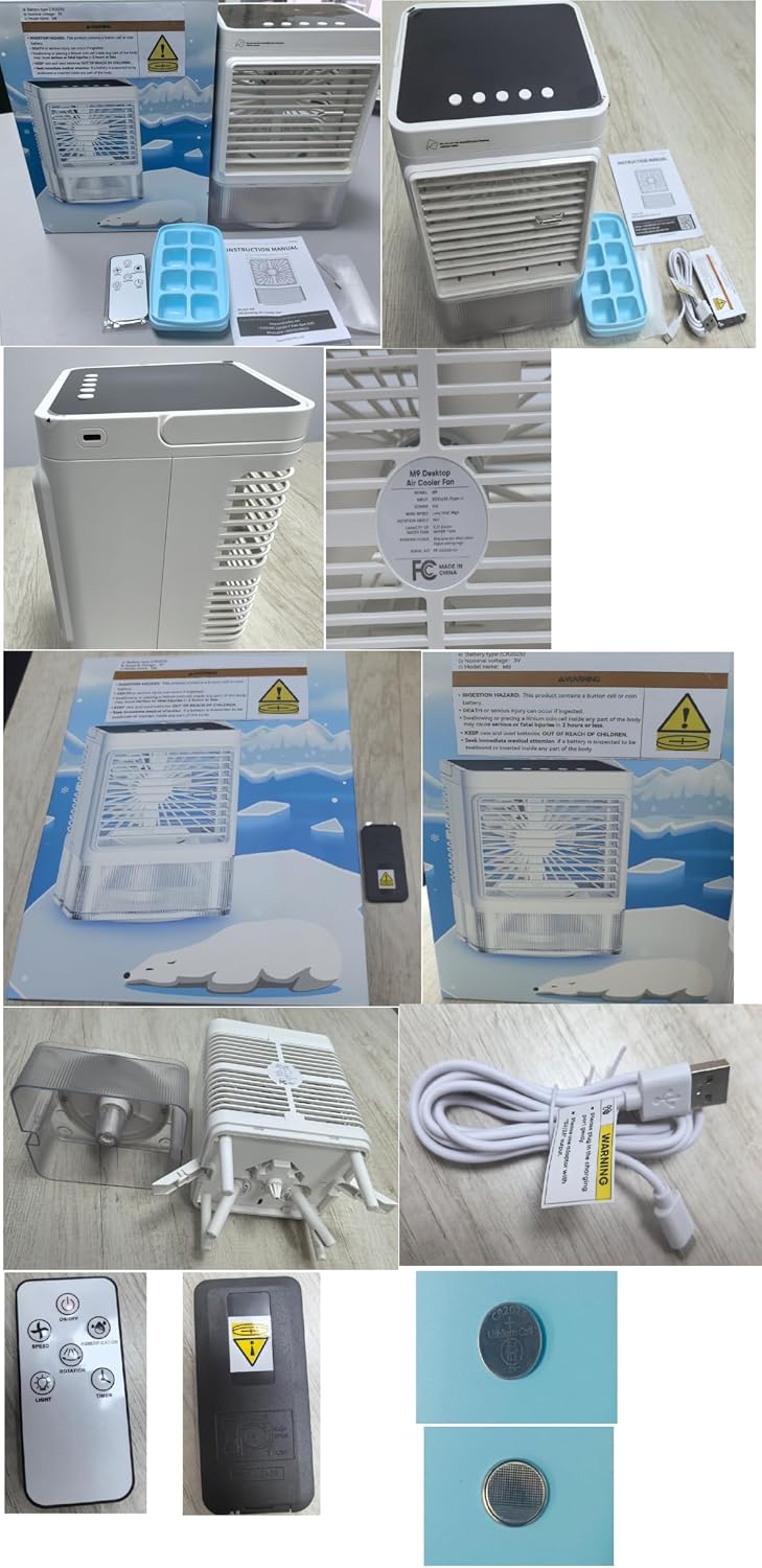 Windowless Air Conditioner w/4 Mode,3 Speed, Waterless Alert,2.4-Gal Tank for 24H Cooling, 12H Timer Swamp Cooler Air Conditioner, 20FT Remote,70° Auto Swing Evaporative Air Cooler for Bedroom
