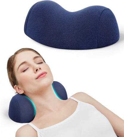 ComfortLife Small Neck Stretcher Pillow for Pain Relief, Medium Soft Cervical Traction Device Neck Mild Support Pillow Foam Cervical Neck Pillow for Tension Muscle Relax Relief (Grey)