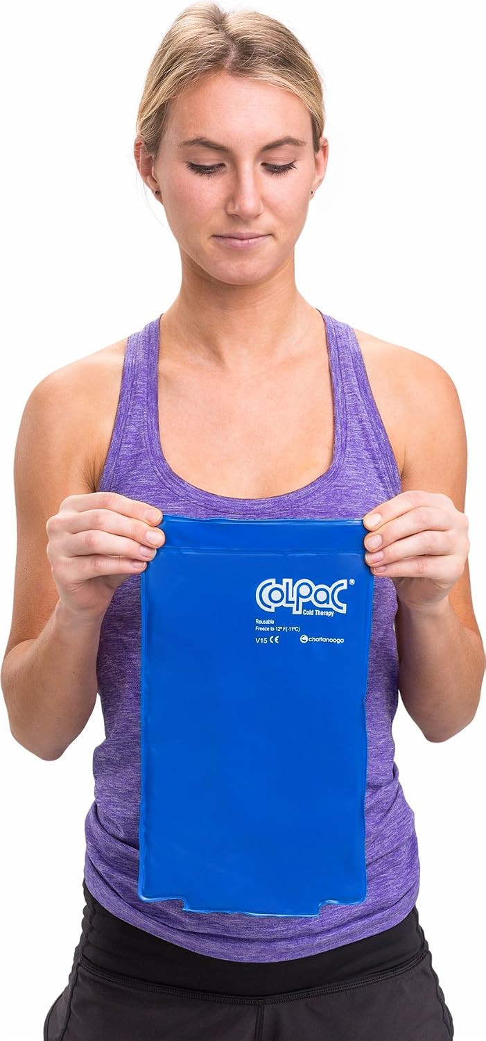 Chattanooga ColPac Reusable Gel Ice Pack Cold Therapy for Knee, Arm, Elbow, Shoulder, Back for Aches, Swelling, Bruises, Sprains, Inflammation (11"x14") - Blue