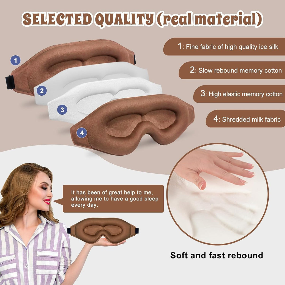 3D Advanced Eye Mask for Sleeping, Ultra Delicate Soft Skin Friendly Eye mask,100% Blackout Sleep Eye Mask for Sleep, Eyelash Extension Sleep mask, Sleeping Eye Masks for Men and Women