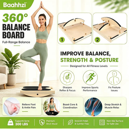 3-in-1 Slant Board Calf Stretch Balance Board