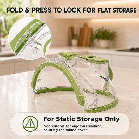 UFORU 10-Inch Foldable Microwave Splatter Cover for Food with Water Steamer