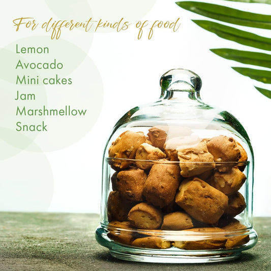 Multipurpose Glass Storage Jar with Lid, Avocado, Lemon, Onion, Tomato Keeper/Saver/Holder, Home & Kitchen Organizer (1 Pcs with Glass Lid)
