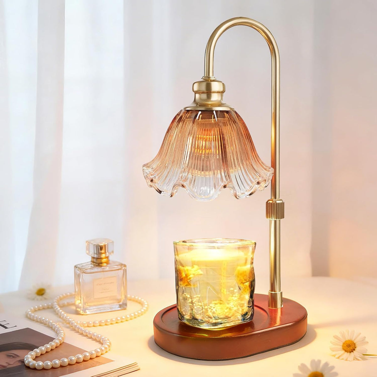 Candle Warmer Lamp with Timer, Christmas Decorations Indoor, Birthday Gifts for Women Mom, Warming Gifts for Office, Dorm, Apartment & New Home Decor