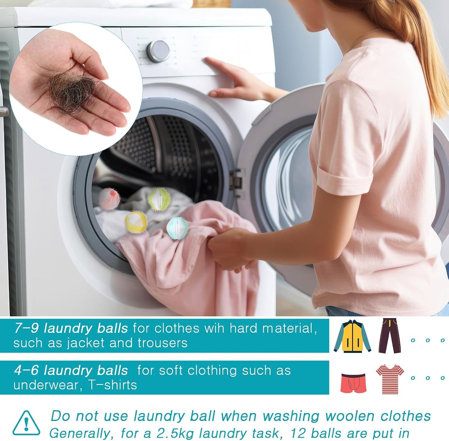 Blulu 18 Pieces Pet Hair Remover for Laundry, Classic Color | Reusable Washing Machine Hair Catcher Pet Dog Cat Fur Catcher Lint Remover from Laundry