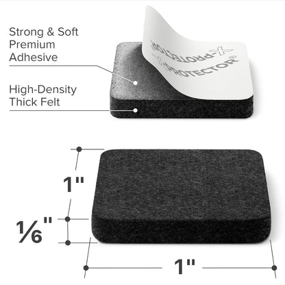 X-Protector Felt Furniture Pads - 20 PCS 6 x 1/2" - Premium Felt Strips | with Adhesive Backing - Rectangular Furniture Pads for Hardwood Floors - Cut Furniture Felt Pads to Size You Need! (Beige)