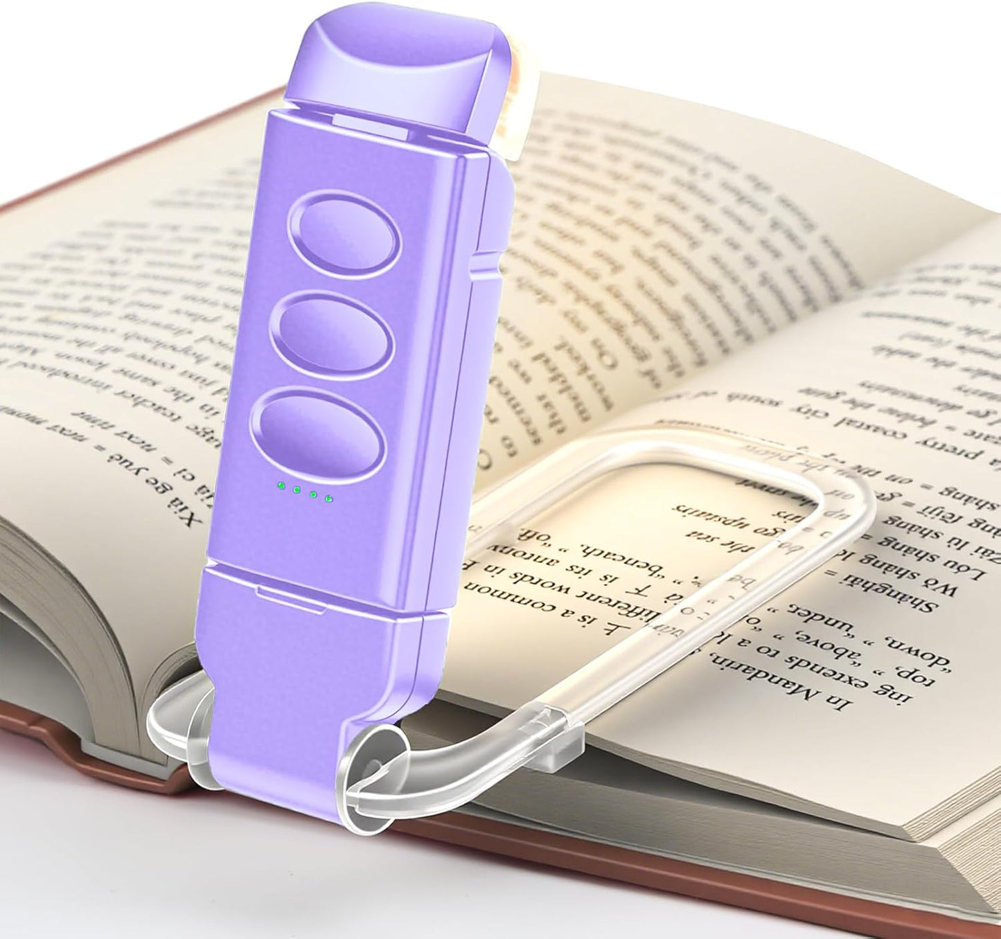 Book Reading Light Rechargeable Clip on Book Lamp with 3 Color Temperatures | 5-Level Dimmable Brightness, 3 Color Temperatures, 360° Rotatable USB Eye Caring