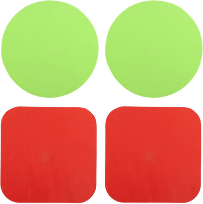 LUTER 4pcs Jar Opener Gripper Pad for Seniors with Weak Hands, Rubber | Multi-function Silicone Bottle Opener Lid Cap Rubber Gripper Pads Kitchen Coasters Gadgets, Light Blue, Green