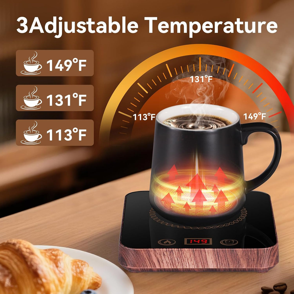 Coffee Mug Warmer for Desk with Auto Shut Off, Coffee Warmer with Auto Shut Off for Desk Office Home ((Valentines Day Coffee Gifts))