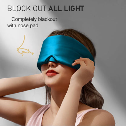 LitBear Silk Sleep Mask for Side Sleeper, Eye Mask Sleeping for Women Men