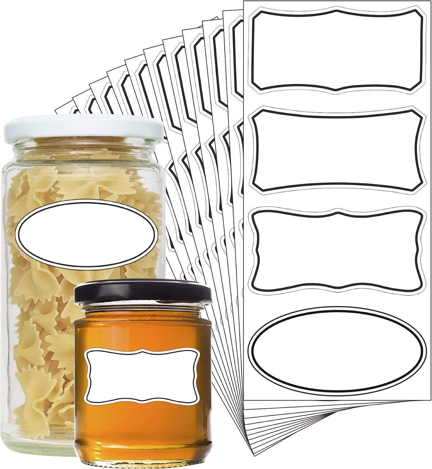 Hybsk Removable Freezer Labels Easy Peel Off - Frozen Food Storage Labels that Leave No Sticky Residue After Use (Type 1)