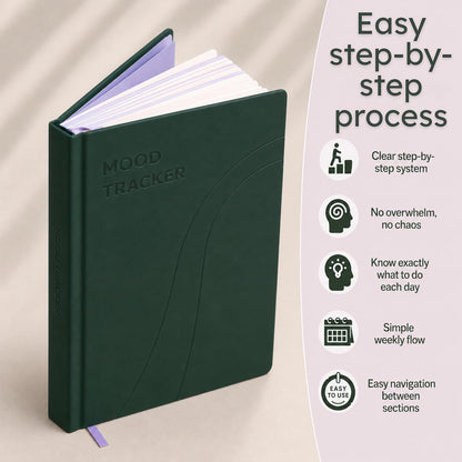 Mood Tracker Journal – Guided 353 Prompts, Gift for Mental Wellness
