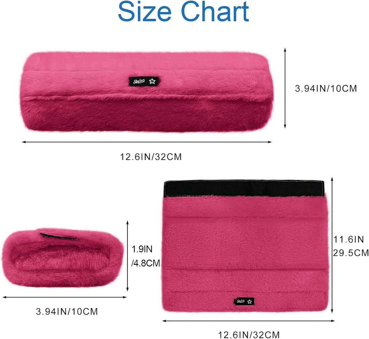 SPRING SEAON Wheelchair Armrest Pads Covers Fuzzy Desk Chair Arm Pads Soft