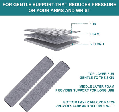 Small Office Chair Arm Covers Protectors, 2-Pack Chair Arm Pads with Straps