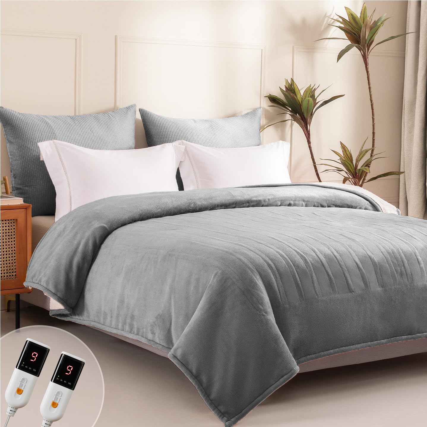 Templewet Heated Blanket Throw 50" x 60",Cute Electric Blanket,Racoon | Timer Settings,Auto Off,Soft Sherpa Heated Throw Blanket,Machine Washable,Fast Heating for Sofa Bed Office Use,Gifts for Mom