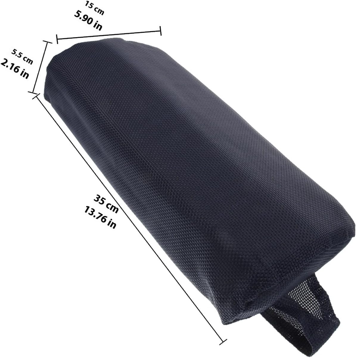 Outdoor Recliner Chair Pillow Neck Support Headrest Cushion for Beach Lounger with Removable Padding Navy Blue Durable Fabric