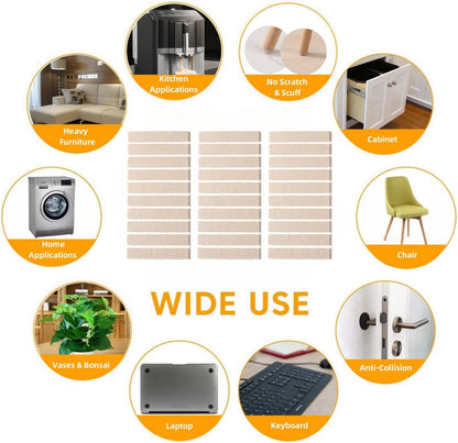 Felt Pads Small 3/8" Felt Pads for Cabinet Doors Bumpers, Cabinet Cushion Dots Felt Cabinet Door Stops, Self Adhesive Thick Bumper Pads to Protect Surfaces -Anti Scratch 234 Pcs Round Brown