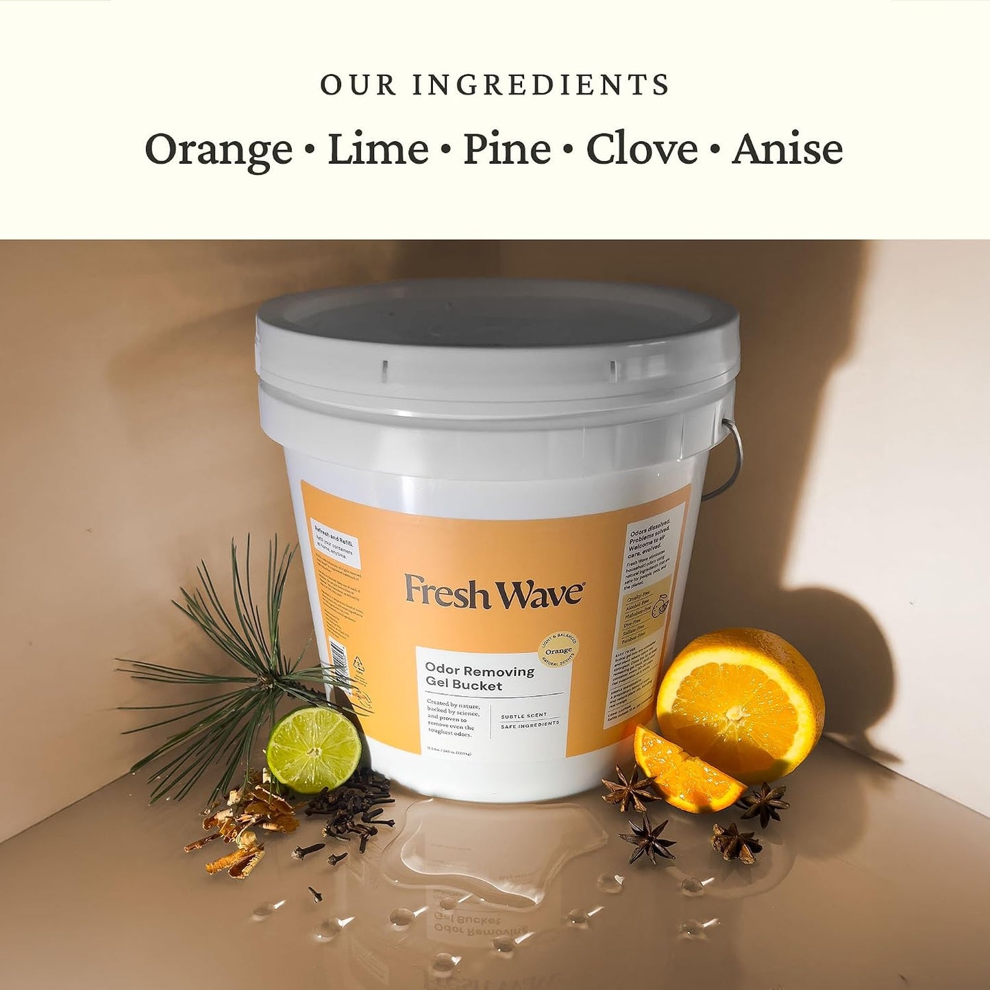 Fresh Wave Original Odor Eliminator Gel 3-Pk 7 oz - Air Freshener for Home | Plant-based essential oils. Lasts 15-30 days per jar. No plug-in needed. Pet-safe, closet and bathroom deoderizer.