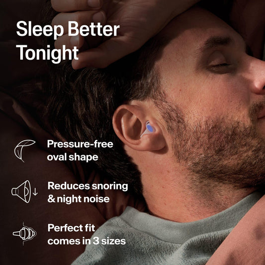 Alpine SleepDeep Reusable Earplugs for Sleeping | Earbuds for Side Sleepers