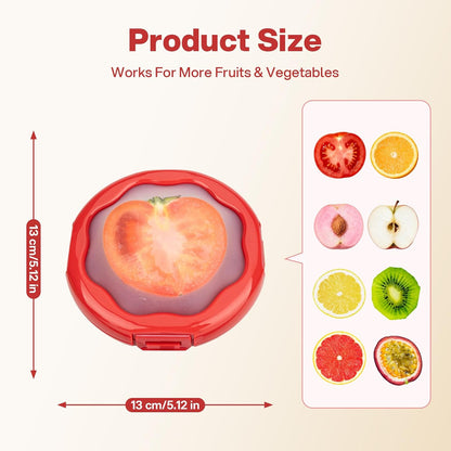 CLEANGOR Avocado Saver and Onion Saver, 4Pcs Fruit and Vegetable Savers | Silicone Food Saver with Snap-On Lid, Ideal for Avocados, Onions, Lemons, Orange and Tomatoes, Reusable, Dishwasher Safe