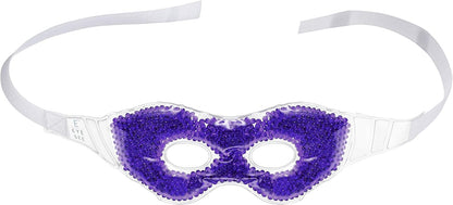 Eye See Gel Eye Mask, Orange - Cold Compress Ice Pack with Gel Beads - Microwave Safe for Heat Therapy - Great for Puffy Eyes, Dark Circles, Dry Eyes, Soothing Headaches