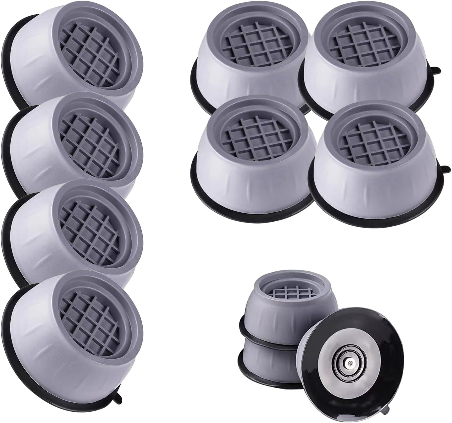 Anti Vibration Pads for Washing Machine, 8 Pcs Washing Machine Support, Anti- Walking Washer Dryer Pedestals Fit All Machines, Shock Absorbing Mat GL010