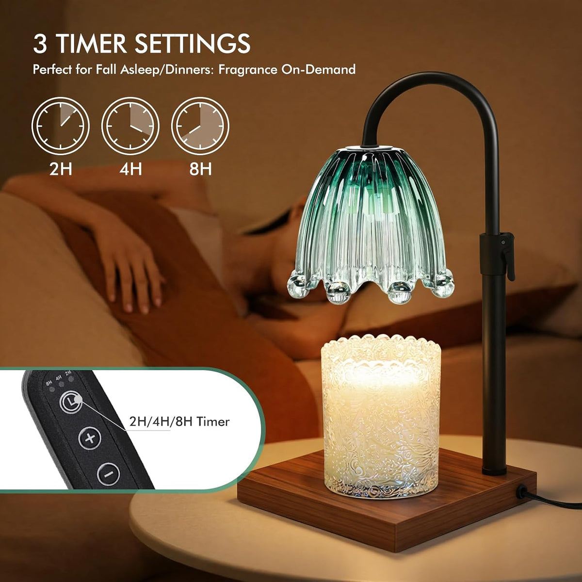 Candle Warmer Lamp with Timer,Birthday Gifts for Women