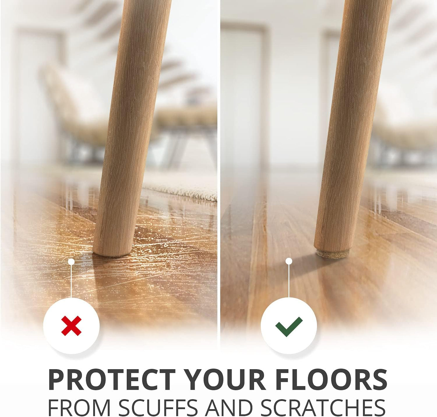 Felt Furniture Pads X-PROTECTOR 235 PCS Premium Furniture Pads - Felt Pads Furniture Feet Best Wood Floor Protectors - Protect Your Hardwood & Laminate Flooring! | Furniture Feet Best Wood Floor Protectors - Protect Your Hardwood & Laminate Flooring!