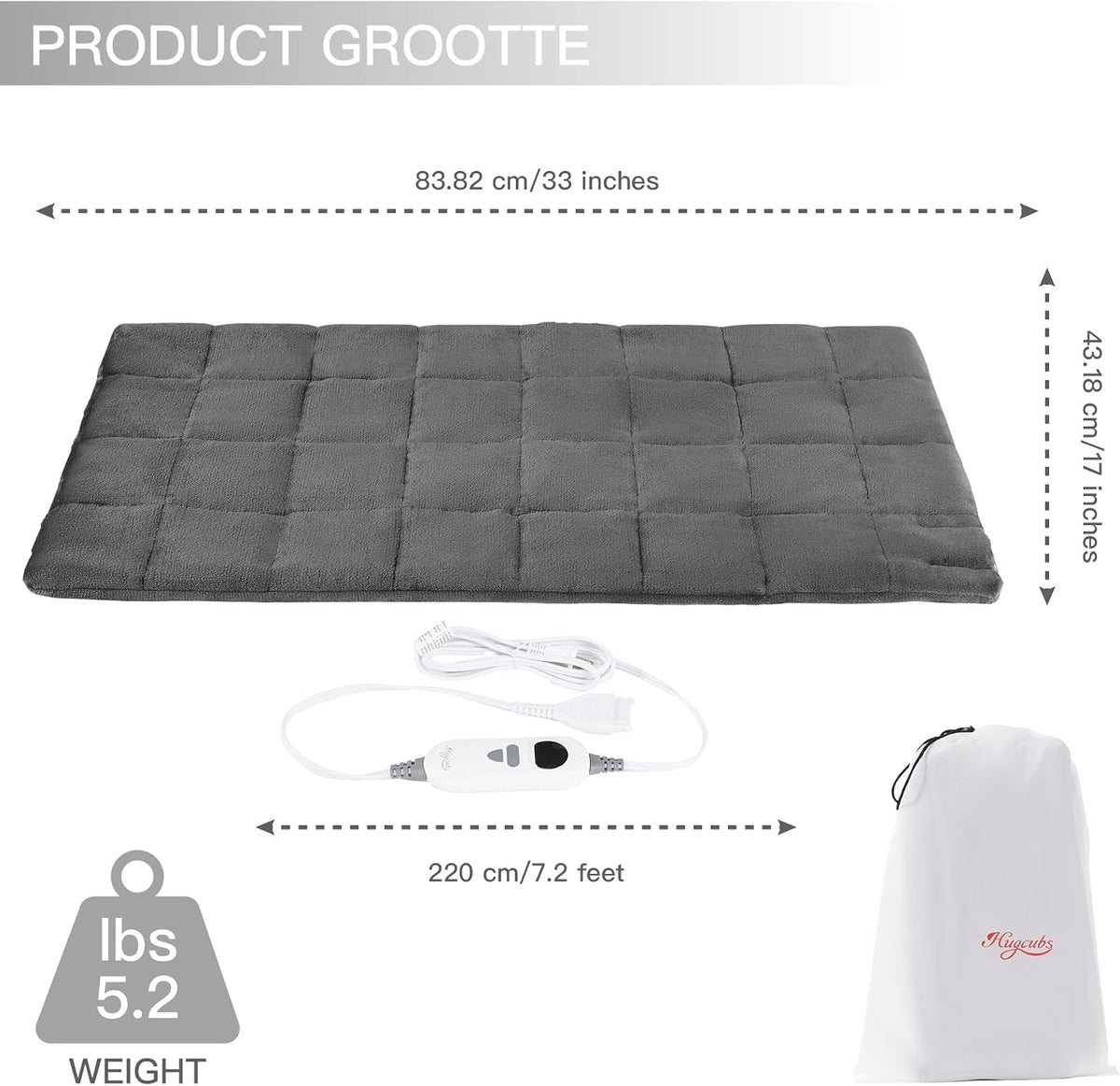 Weighted Heating Pad for Neck, Shoulder & Back Pain Relief FSA Eligible HSA