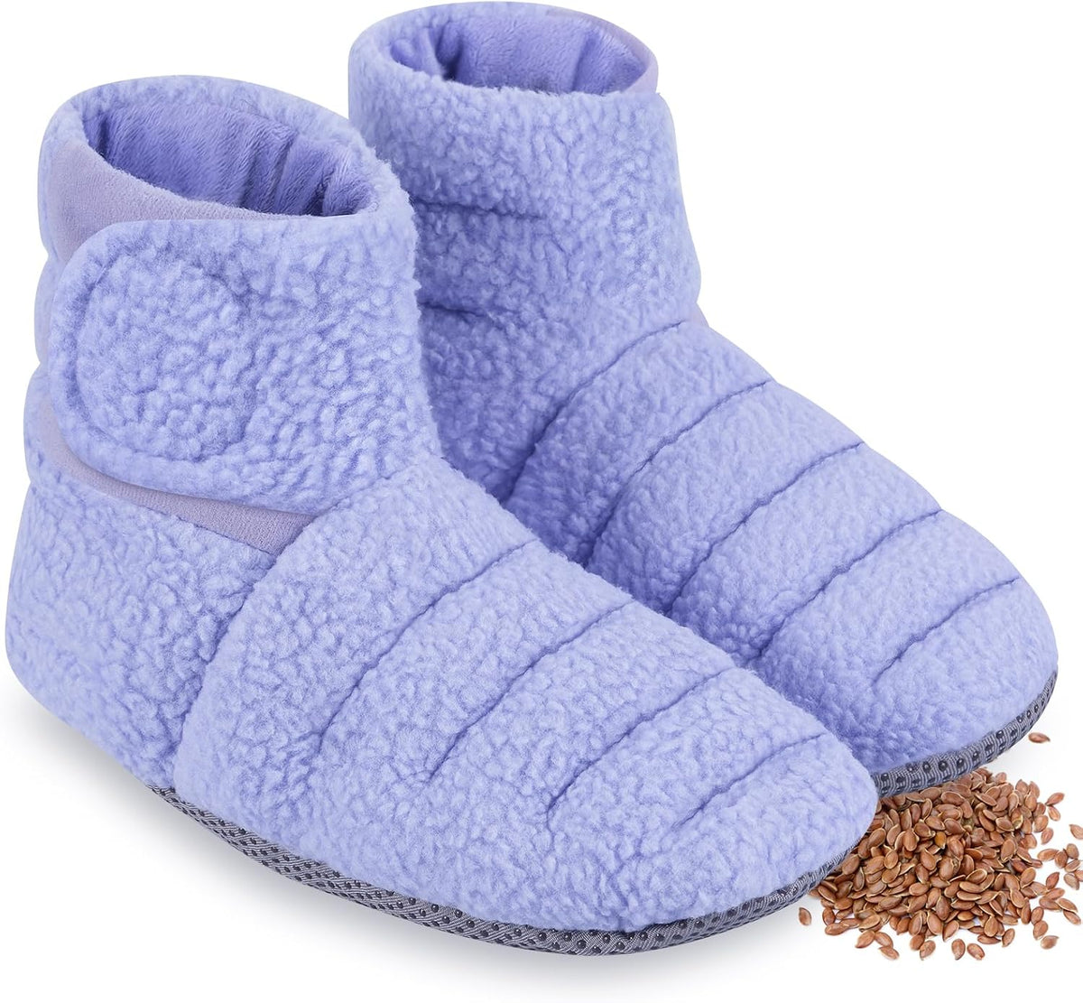 REVIX Microwavable Booties for Cold Feet, Heated Slippers, Navy S