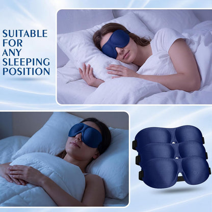 Bonuci 20 Pack Sleep Mask Blackout 3D Eye Mask for Ultralight Sleeping Night Blindfold Eye Covers with Adjustable Strap for Men Women Travel Gift Back and Side Sleeper (Dark Purple)