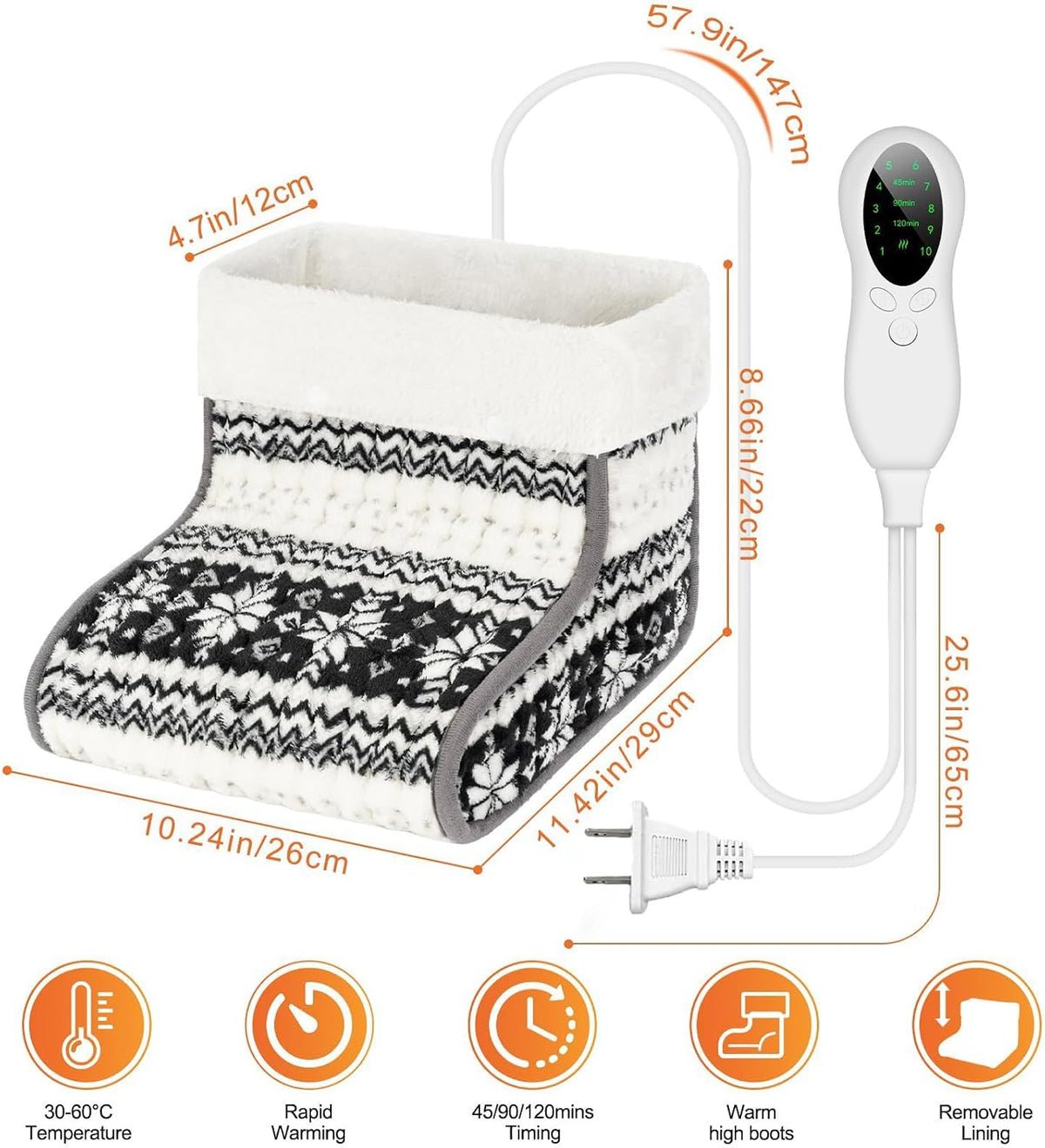 CYFIE Foot Warmer Under Desk - Electric Heating Pad for Women Men
