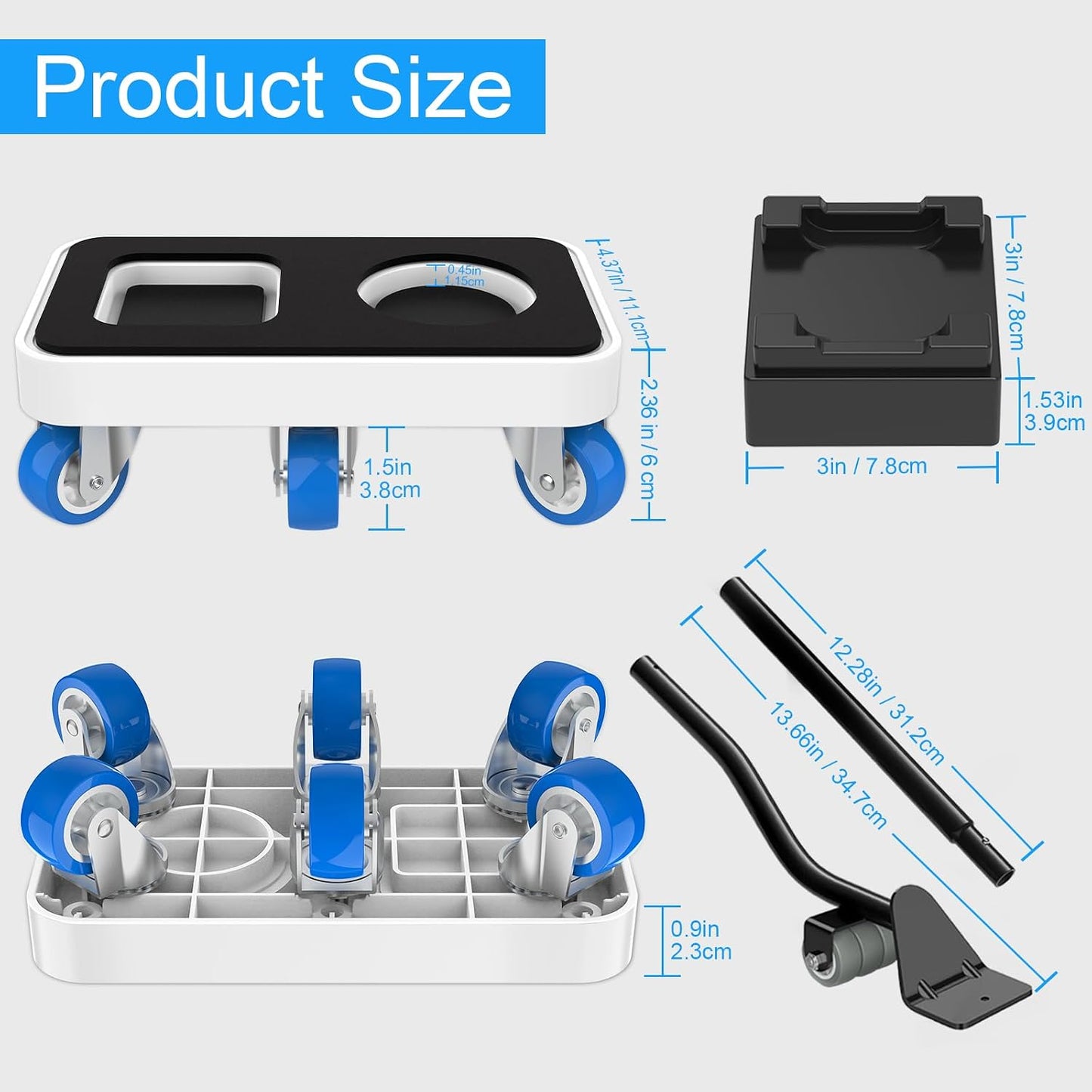 New Upgrade Furniture Sliders: Furniture Movers with Wheels & Groove | Furniture Dolly with 360° Rotatable Wheels - Appliance Roller for Moving Heavy Sofa Bed - Load Capacity Up to 750lb