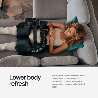 Hyperice Normatec 3 Legs Compression Boots Full Leg Recovery Size Standard | Relieve Muscle Aches Pain | Reduce Tension Swelling | 7 levels | Increase Circulation | ZoneBoost | FSA-HSA Eligible | TSA
