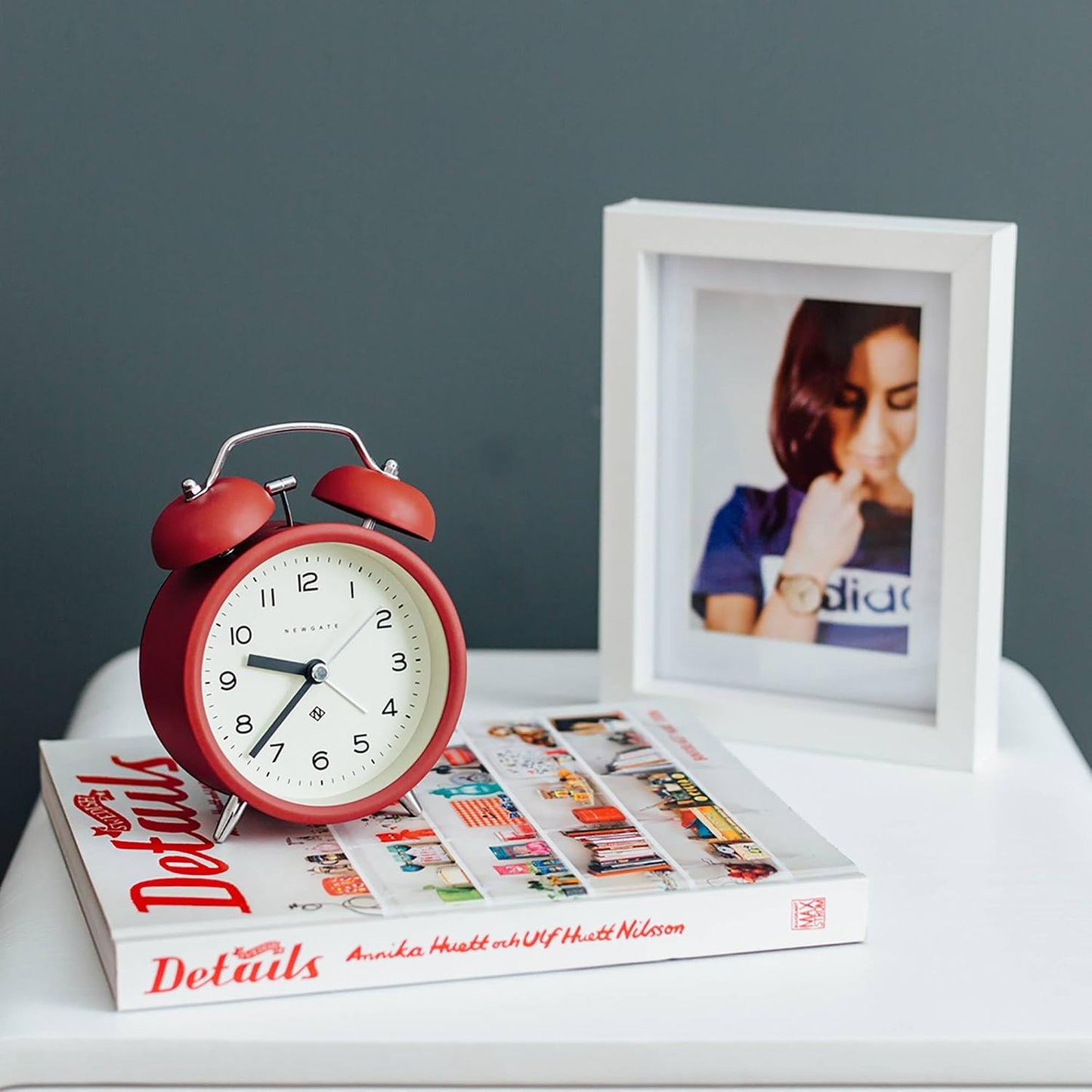 NEWGATE® Charlie Bell Echo Alarm Clock | Modern take on Classic Twin Bell Clock | Yellow | Easy to Read Numbers | Ideal for Bedside, Desk or Shelf | Modern Retro Bedroom & Office Accessory