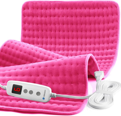 CooCoCo FSA Eligible 17 x 33 in Large Heating Pad, Foot Warmer, Black